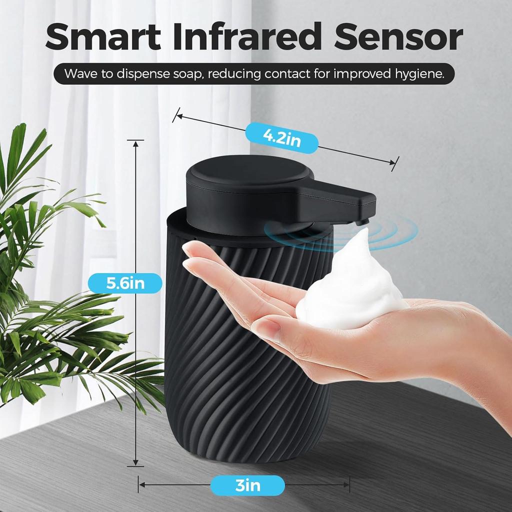 New Touchless Soap Dispenser Rechargeable Automatic Soap Dispenser 300ml with 3 Adjustable Soap Levels Bathroom Kitchen