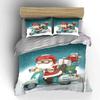 Santa on Scooter with Gifts Bedding Duvet Cover Set  (1*Duvet Cover 2*Pillowcases, without duvet insert)