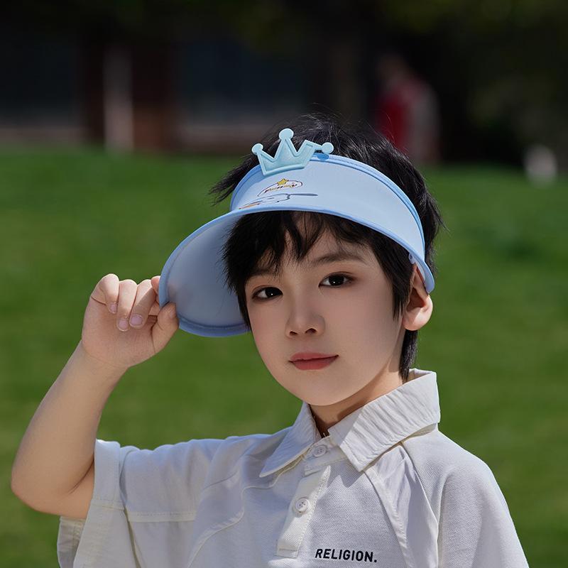 Children's hats summer cartoon cute empty top hats boys and girls sun hats outdoor big brim sun hat