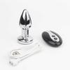 Металлическая анальная пробка Секс-игрушка для женщины мужчины Массажер простаты Беспроводной пульт управления Анальная пробка из нержавеющей стали Вибратор Секс-игрушка для взрослых