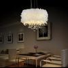 Modern Living Room Chandeliers Feather Crystal LED Chandeliers Kitchen Interior Lighting Room Decoration Ceiling Pendant Lamp