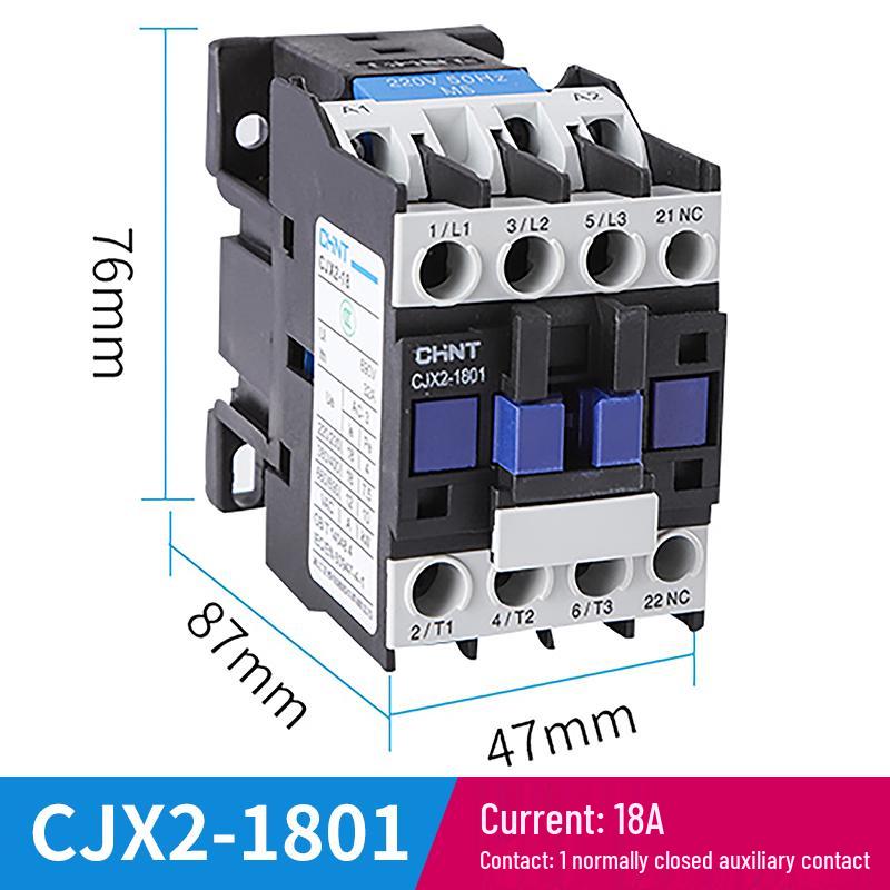Zhengtai NXC AC Contactor 220V Single-Phase / 380V Three-Phase Normally Open/Closed CJX2-1210 1810