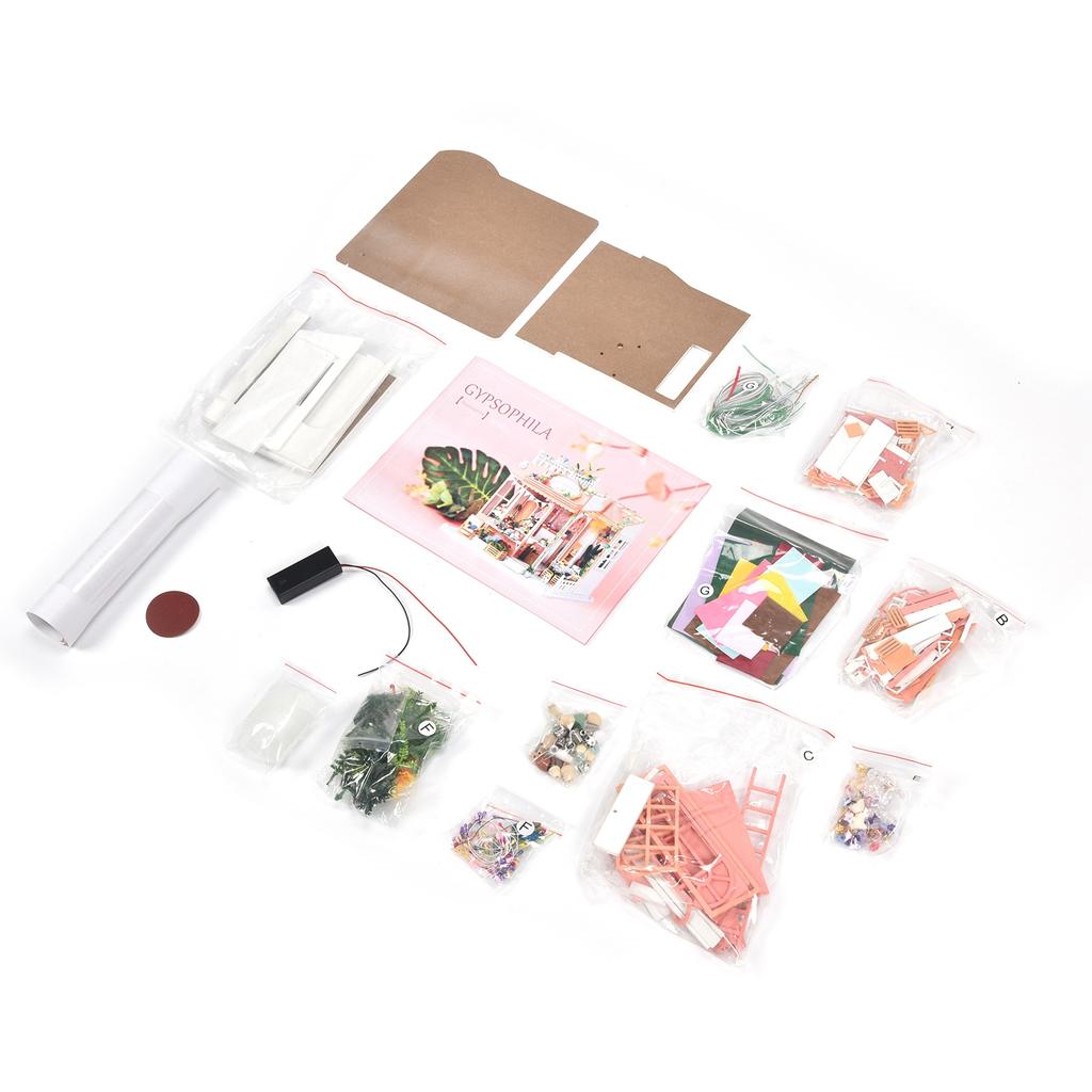 Цветок DIY Сборка кукольного домика Мини-модель для домашнего творчества Модель кукольного домика Игрушки Подарочное украшение