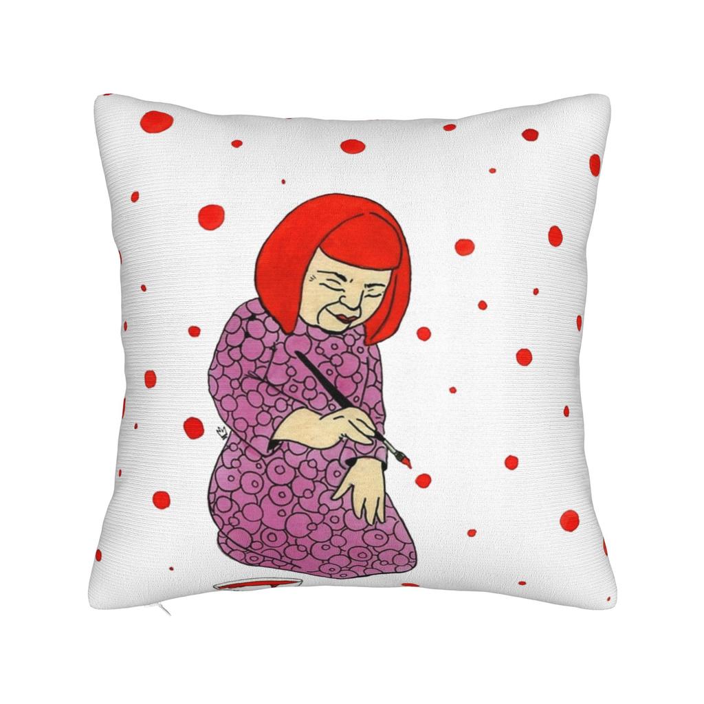 Yayoi K-Kusama Pillowcase Soft Fabric Cushion Cover Decorations Pillow Case Cover Home Square 40X40Cm