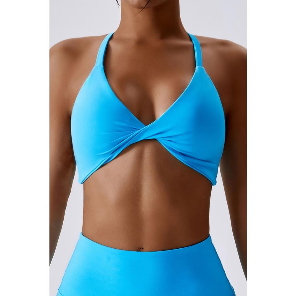 CHARMLEAKS Женский спортивный бюстгальтер с крестообразной спинкой, мягкий спортивный жилет с низкой ударной нагрузкой, бюстгальтер для занятий йогой