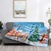 Home Decoration Plush Throw Sofa Blanket Bedspread Bed Fluffy Soft Blankets Decor Plaid Modern Halloween Merry Christmas Winter