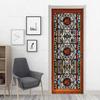 3D Geometric Door Sticker Self-adhseive Vinyl Full Door Wrap Cover Stickers Modern Abstract Geometry Wall Art Mural Decorations