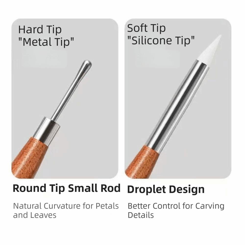 Nail Dotting Pen Nail Embossing Painting Pen Double Headed Silicone Carving Pen DIY Manicure