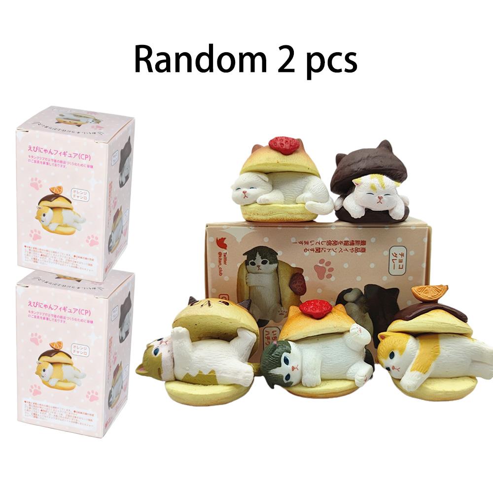 Mofusand Кот Гамбургер Блайнд Бокс Украшение на Приборную Панель Автомобиля Декор для Дома Настольное Украшение Кавайное Животное Коллекционная Фигурка Игрушка для Детей Подарки