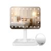 Зеркало настольное с подсветкой для перезаряжаемого 1800 мАч, 3 регулируемые температуры цвета: нейтральный, теплый, угол 5x, белый, для актрис, батарея, (Дневной свет, Белый,