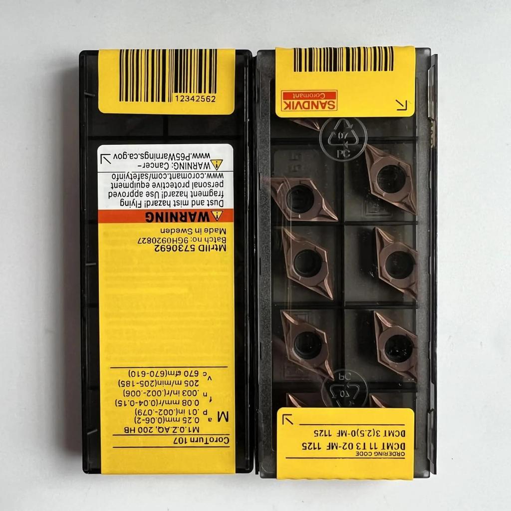 Original Sandvik / DCMT11T302-MF 1125 / CNC Lathe Carbide Blade 10 PCS