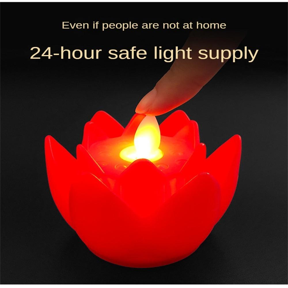 Flower Landscape Lights Buddhist Hall Lanterns Led Electronic Lamp Wishing Lamp Lotus Candle Lamp
