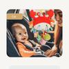Distorting Mirror Plush Stuffed Sensory Toy with Clamp Stroller Hanging Ornaments  0-1 Years Old