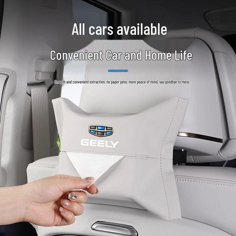 Тканевая коробка для автомобиля Geely: Подходит для Xingyue, Binyue, Emgrand, Borui, Geometry, ICON - Ящик-подлокотник на заднее сиденье