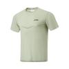 Li Ning Running Series Solid Color Logo Quick-Dry Breathable Round Neck Short Sleeve T-Shirt Men Tops Desert-Green ATSU511-2
