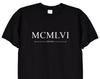 Born 1956 Birthday T Shirt In Roman Numerals, Black or White Colour, 65th Bday 66th Tee Top Gifts Ideas TShirt, Men or Women Unisex, 539