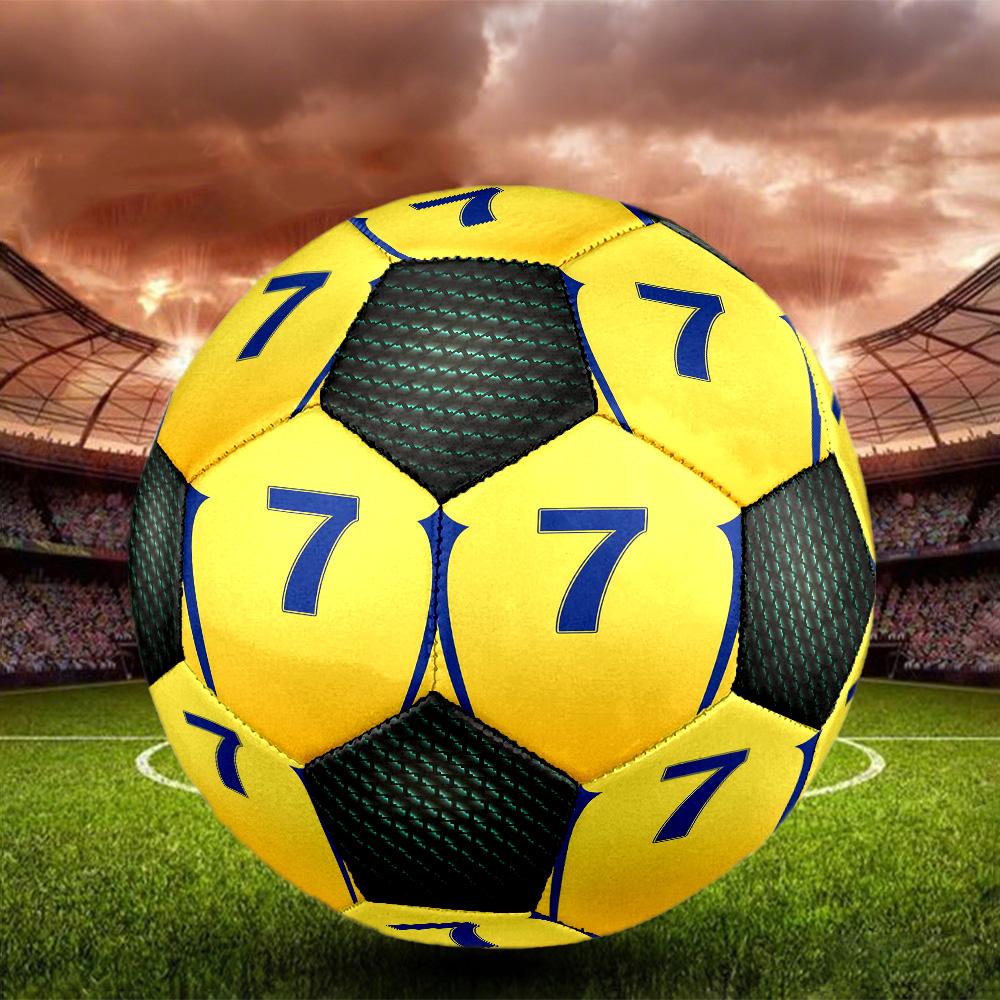 1pc Yellow sports jersey number design Football Soccer Ball Size 5 Indoor Soccer Ball Fashion Colorful Backyard Game -Great For Sports Fans Gift