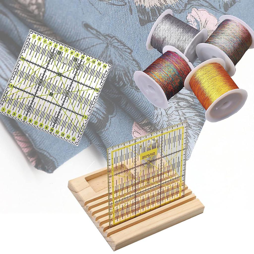 Стеллаж для хранения ручных швейных инструментов Деревянная стойка для швейной машины