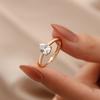 Модное легкое роскошное кольцо Love Feminity Niche Couple Wedding Heart Ring