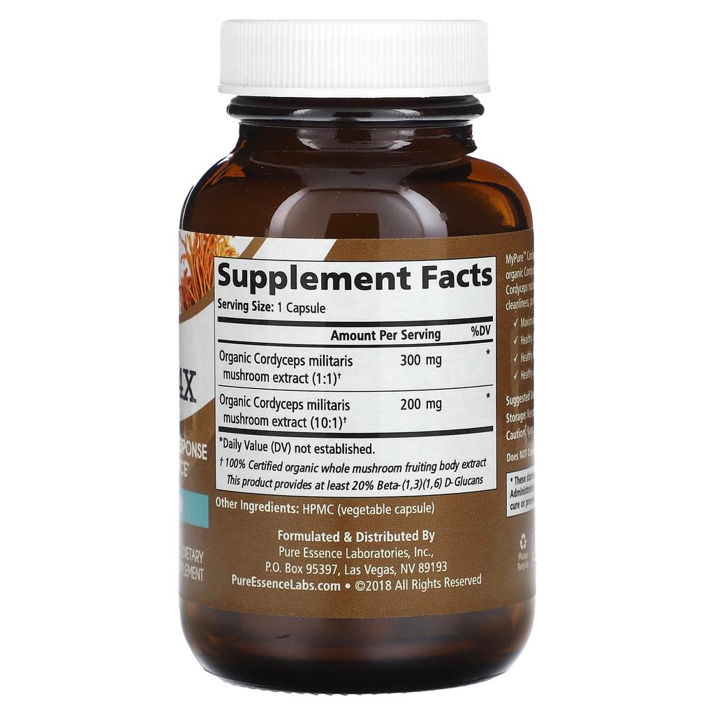 Mypure, Cordyceps Sinensis 4X, Veggie Capsules 30