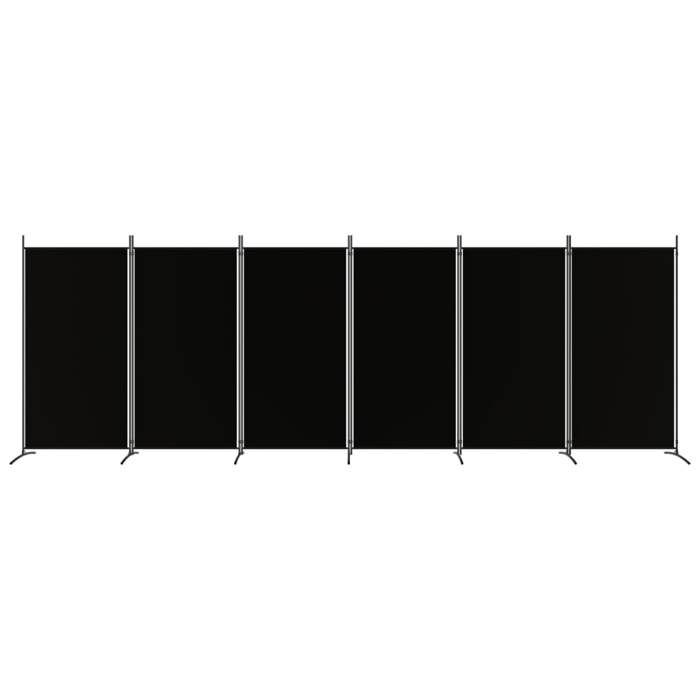 VidaXL Room Divider 6 Panels Folding Room Separator Privacy Screen Partition Living Room Decoration Black 350273