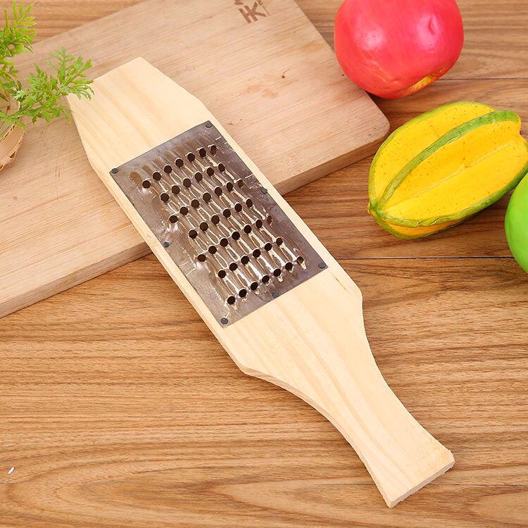 Многофункциональная терка для редиса и картофеля из нержавеющей стали с сосновой доской