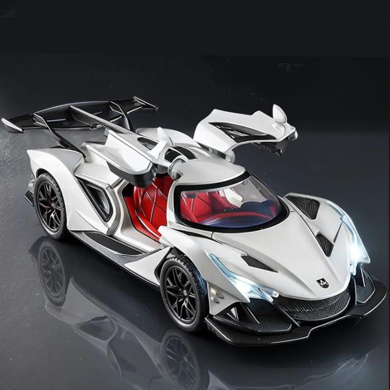 1/32 Apollo Intensa Emozione IE Металлическая модель спортивного автомобиля Литье под давлением Металлический гоночный автомобиль Модели транспортных средств Звук и свет Детская игрушка Подарок