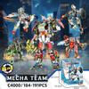 Building Block Mecha Series Deformation Fighter Mecha Model Small Particles Children Building Block Boy Assembly Robot