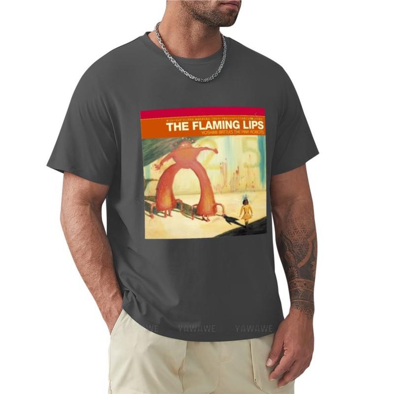 Flaming Lips Yoshimi Battles The Pink Robots Sticker T-Shirt sports fan t-shirts summer tops mens graphic t-shirts hip hop