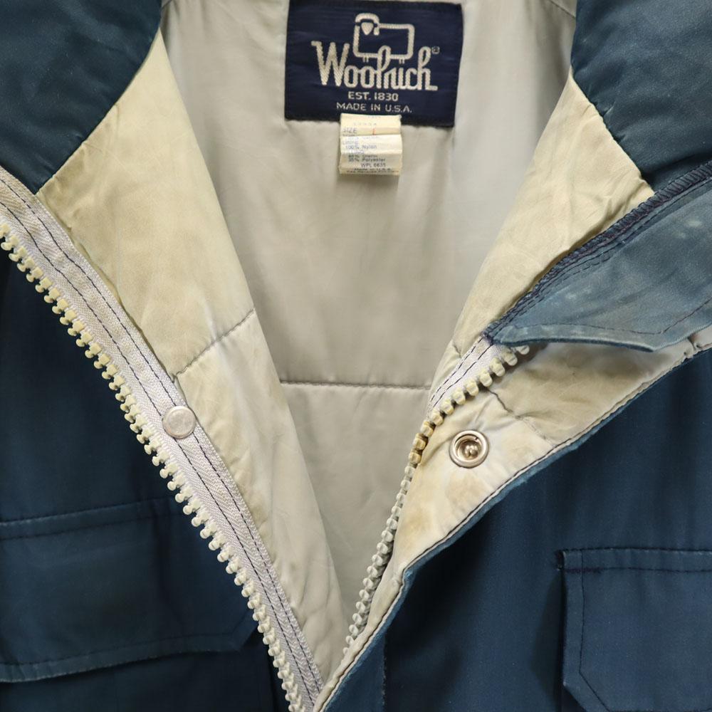 Woolrich 70s Vintage Mountain Parka L Navy Men's Used