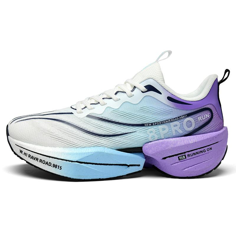 Карбоновые кроссовки для бега мужские детские красный кролик 8PRO попкорн летающая нить тканая сетка спортивная обувь резиновая и пластиковая подошва сверхлегкие утренние