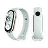 ZhiDai Металлический зернистый силиконовый браслет для Xiaomi Mi Band 8/9 - Модный сменный смарт-браслет для мужчин и женщин.