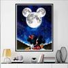 Disney 5D DIY Diamond Painting Decorations Mickey and Minnie Starry Night Romantic Diamond Embroidery Rhinestone Cross Stitch Set Handmade