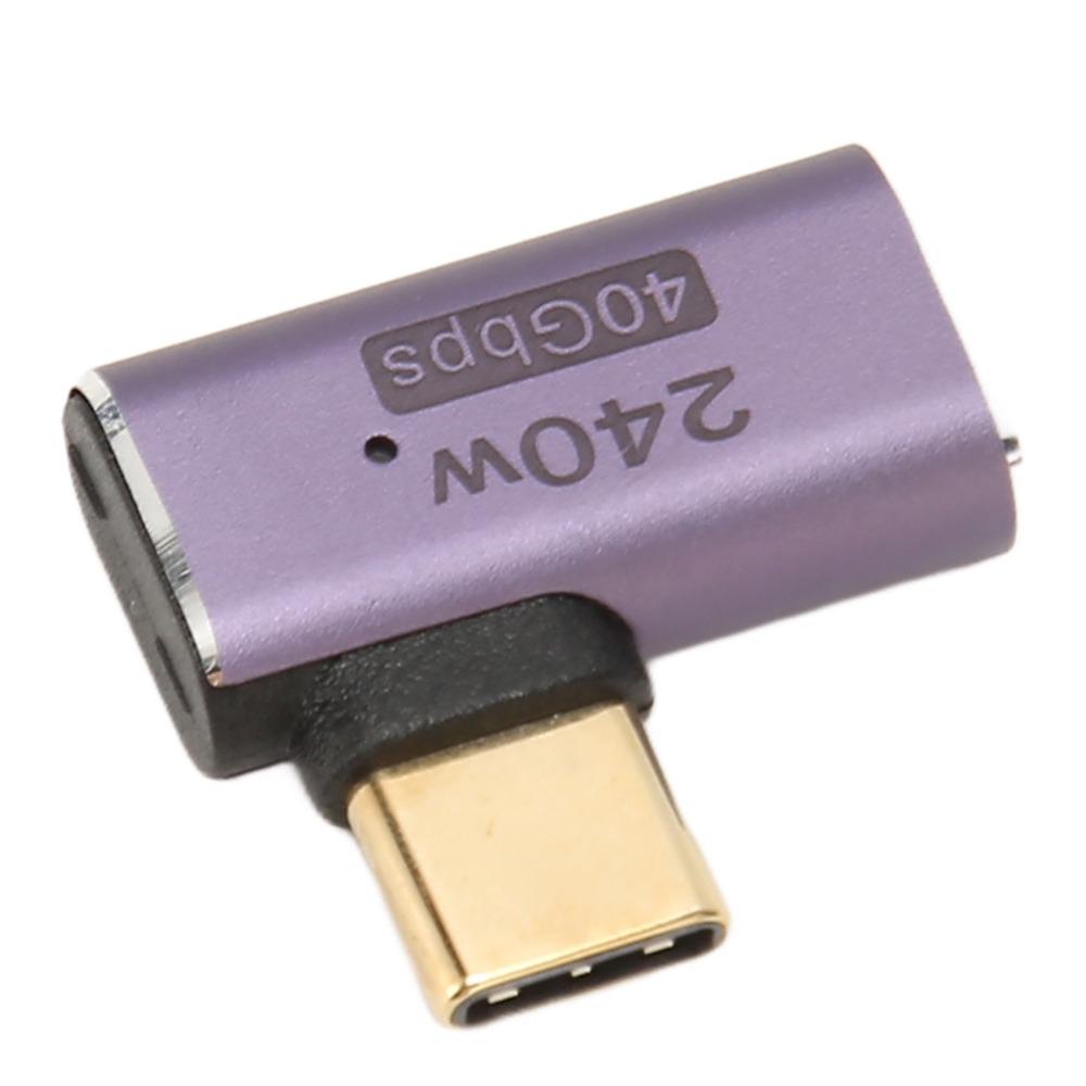 2PCS 8K 60HZ USB C Female to Female Adapter 40Gbps USB C Female Adapter Right Angle Adapter Laptop