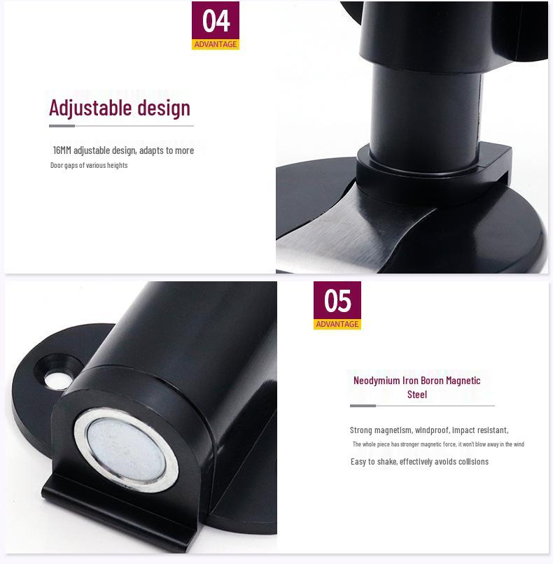 Бесшумный дверной стопор: Бесфрезерный, невидимый напольный бампер для спальни и ванной комнаты