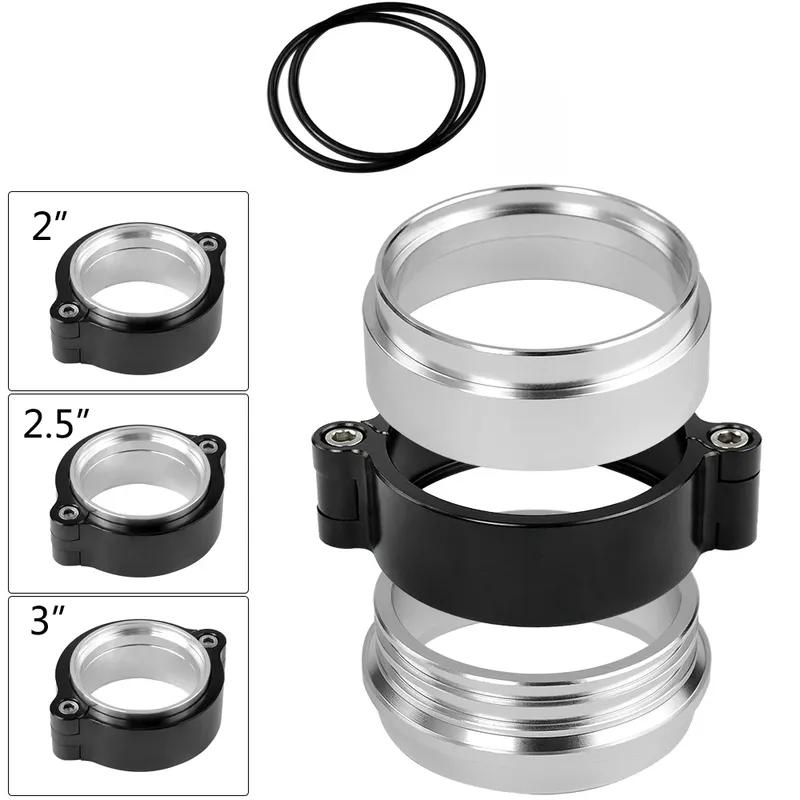 For Intake Throttle Intercooler Pipe 2"/2.5"/3" 4" od Exhaust V-band Clamp w Flange System Assenbly Anodized Clamp