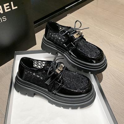 Новые роскошные женские туфли на толстой подошве 2024 года, сетчатые дышащие туфли на каблуке, женские модные повседневные кроссовки для банкета