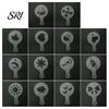 Food Grade Plastic Latte Stencil 16Pcs Coffee Art Mold Set with Non-Slip Handle Thickened Reusable Spray Templates Template for Cappuccino Hot