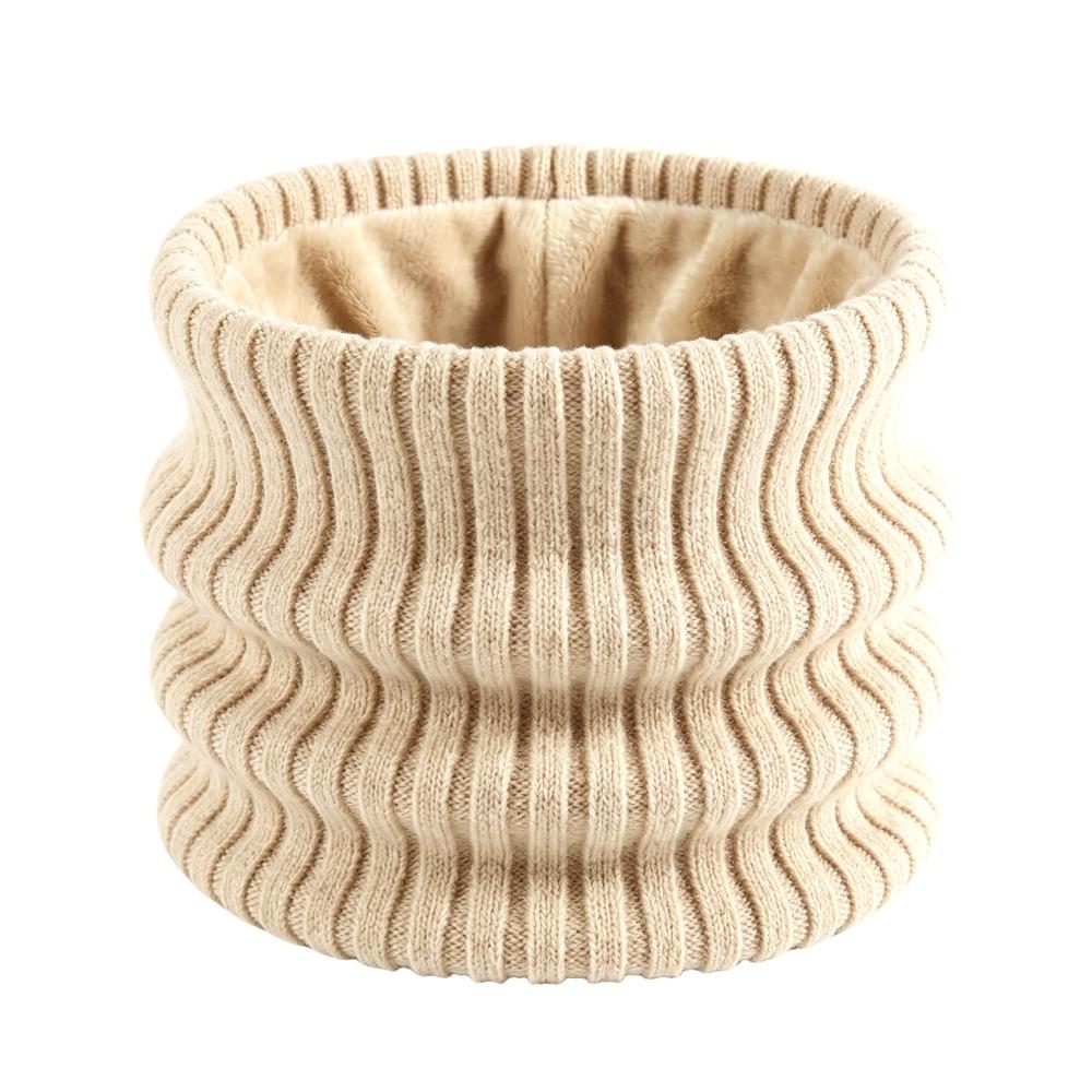 Thickened Knitted Scarf Striped Knitted Neck Warmer Skin-friendly Neck Gaiter Cycling