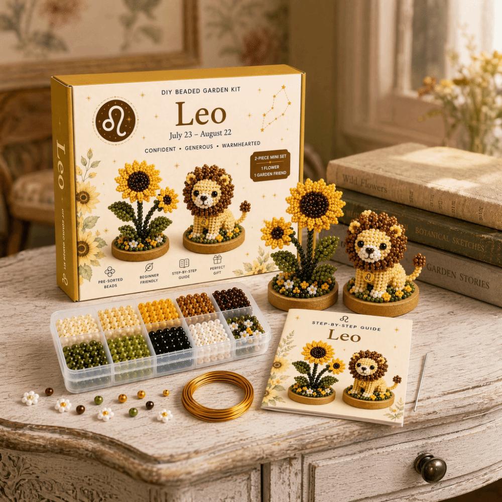 Mini Size DIY Bead Craft Kit Interactive Assembly Beadwork Crafts Kit Beading Craft Set  For Adults