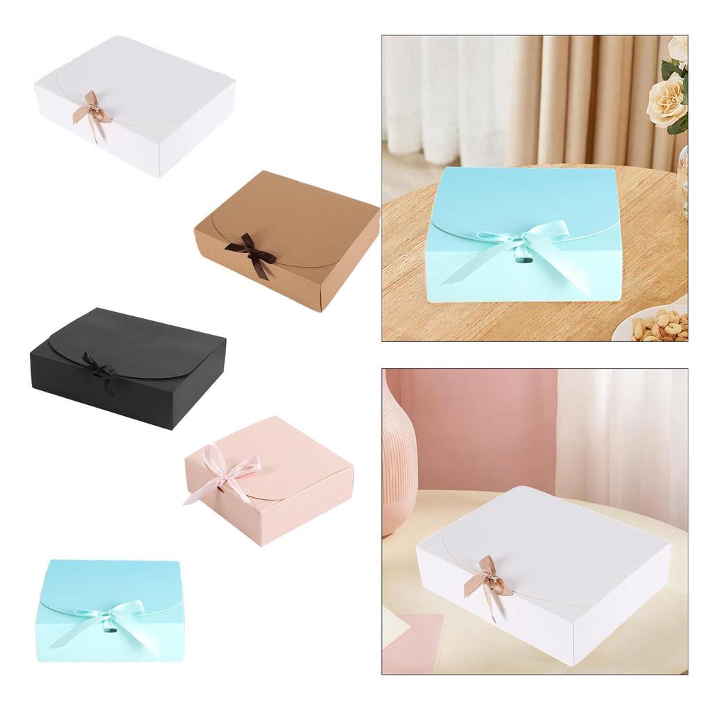 Gift Box with Lid Rectangle Paper Gift Box Gift Wrapping Box Bridesmaid Proposal Box Treat Box for Birthday Party Baby Shower