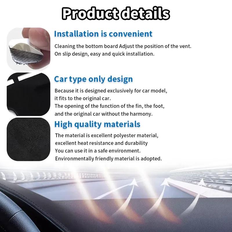 for Isuzu D-Max DMax D Max Dashboard Cover Pad Dashmat Dash Mat Anti-Slip Sunshade Protective Carpet Accessories