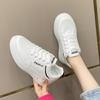 Осенние новинки, дышащие белые туфли, женские повседневные кроссовки, универсальные туфли на толстой подошве и платформе для женщин