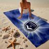 Пляжное полотенце FC Girondins de Bordeaux, быстросохнущее, простое в уходе, подходит как для занятий спортом, так и для пляжного отдыха, Спортивный незаменимый подарок для болельщика