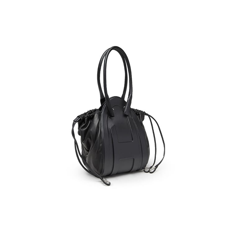 DIESEL Leather With Sheepskin Handbag, Shoulder Bag Women's Black X09448P5470T8013