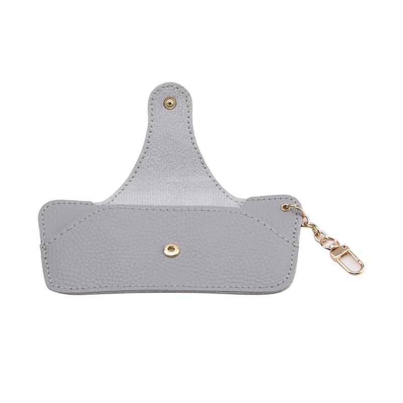 Sunglasses Case Glasses Accessories Solid Color Simple Universal Pressure Resistant Leather Portable Sunglasses Storage Bag