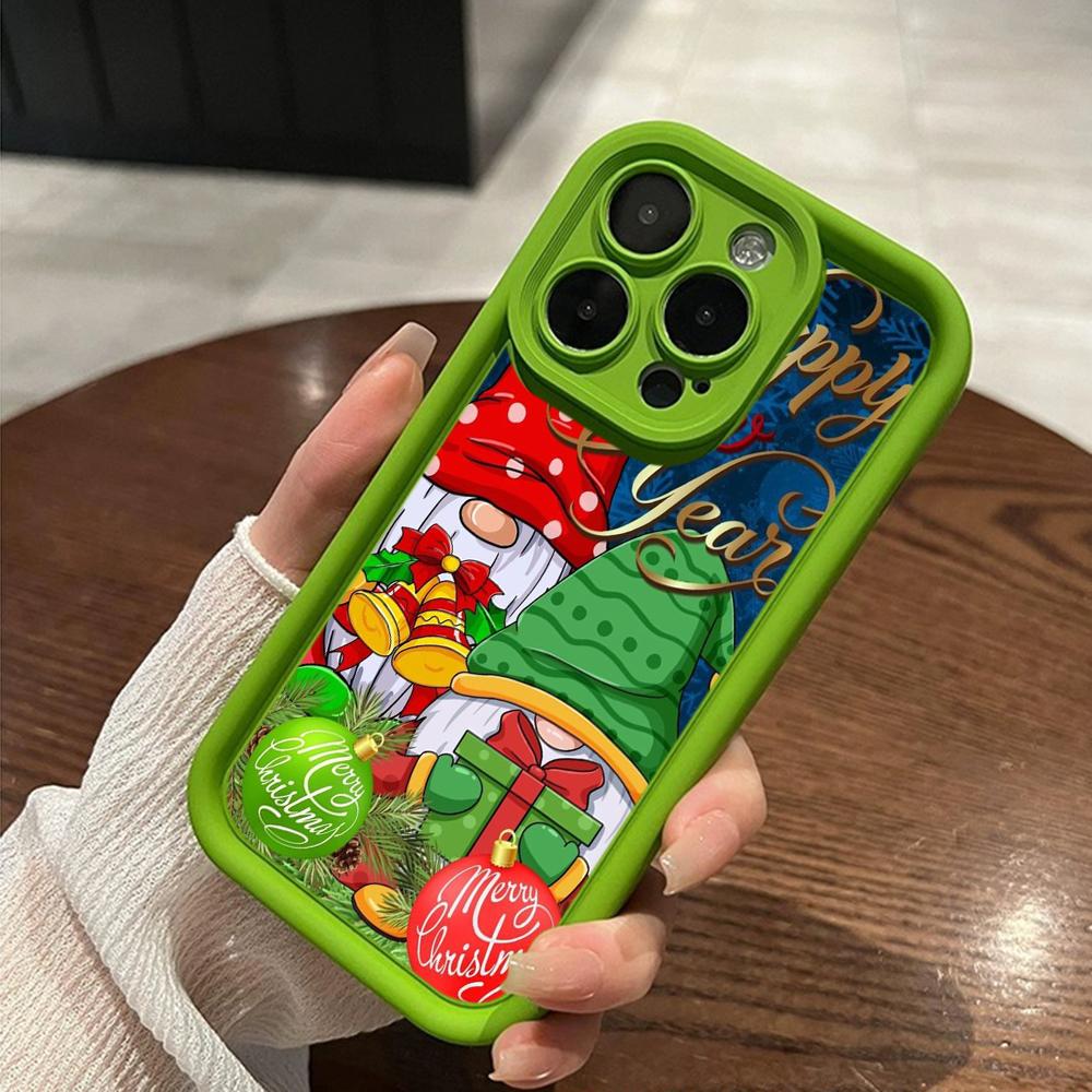 Чехлы для телефонов Ae119 Merry Christmas Santa art design для iPhone 16 14 13 11 Pro Max 15 7 8 6 Plus 12 mini XR XS Max SE Angel Eye Ladder Protective Cover