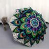 1pc Peacock Feather Mandala Automatic Open/close, All-Season Portable Folding Umbrella for Friends, Travel, Everyday, Events  yy250812149