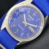 5 AUTOMATIC JAPAN MENS 6309A VINTAGE ARABIC BLUE DIAL WATCH A702438-5 R124-a702438