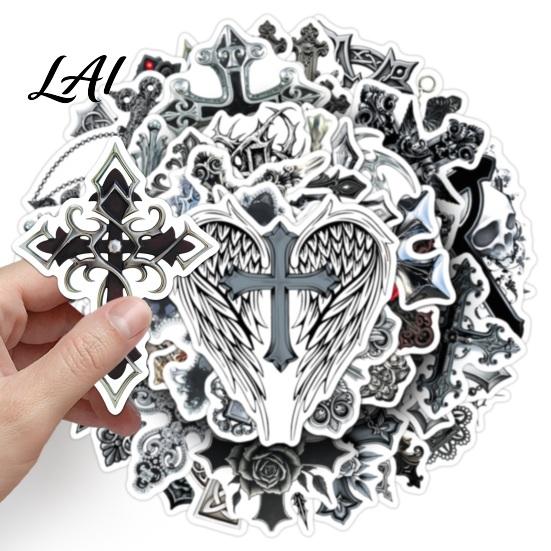 Dark Aesthetic Decals 50 Pcs Gothic Religious Stickers Waterproof Retro for Laptop Luggage Water Resistant Guitar Case Skateboard Phone,